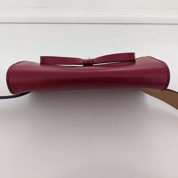 NWT! Kate Spade New York Leather Bow Belt Bag In Red Size L/XL - Picture 5 of 16